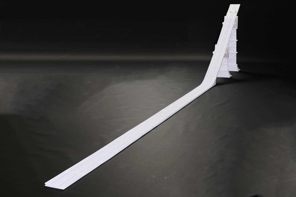 Wide view of the Brick Derby Fast Track system